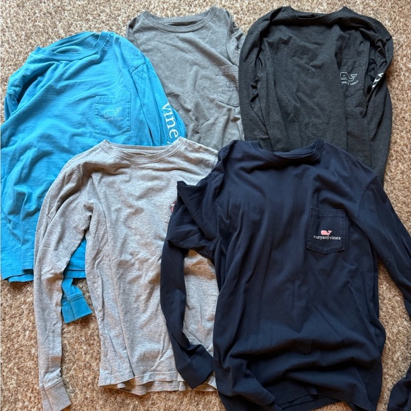 Vineyard Vines Men's Long-Sleeve Logo Graphic Pocket T-Shirt lot of 5 - Picture 3 of 13